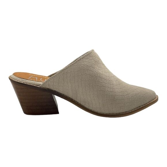 New! Musse And Cloud Women's Helen Textured Block Heel Mule Shoes Ice Size 6 NWT - Picture 6 of 16